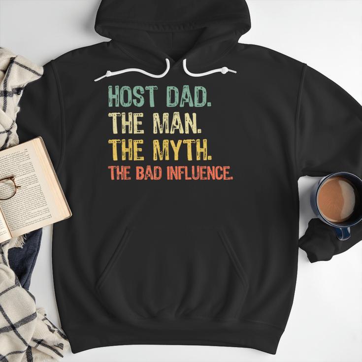 Host Dad The Man Myth The Bad Influence Retro Men Hoodie