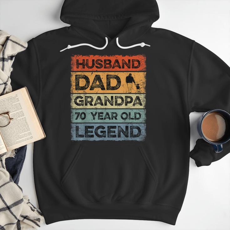 Husband Dad Grandpa 70 Year Old Legend 70th Birthday Vintage Men Hoodie