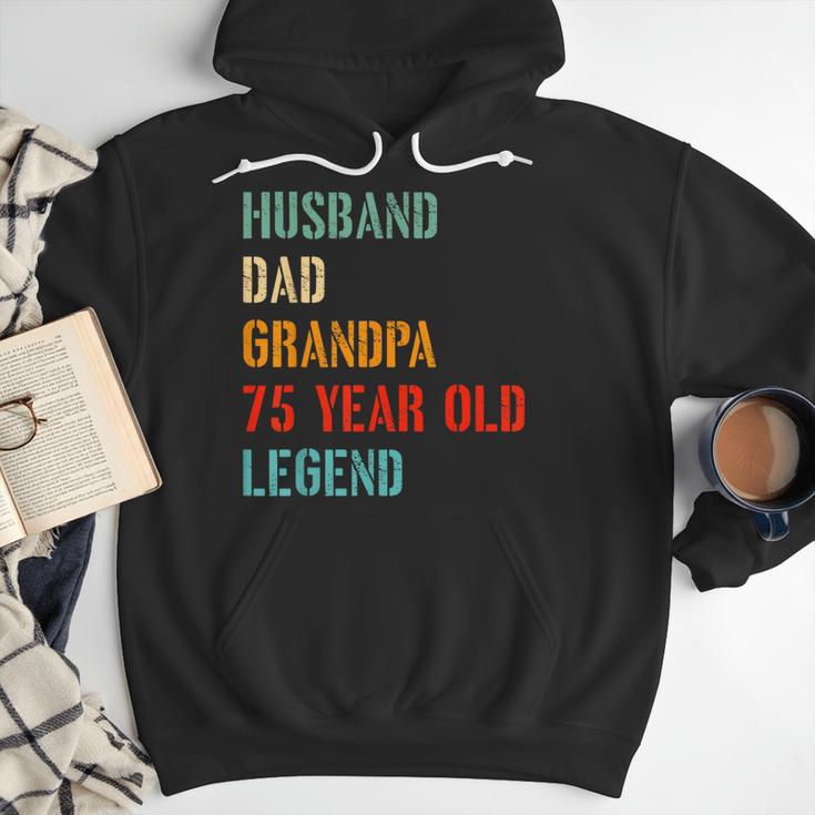 Husband Dad Grandpa 75 Year Old Legend 75th Birthday Men Hoodie