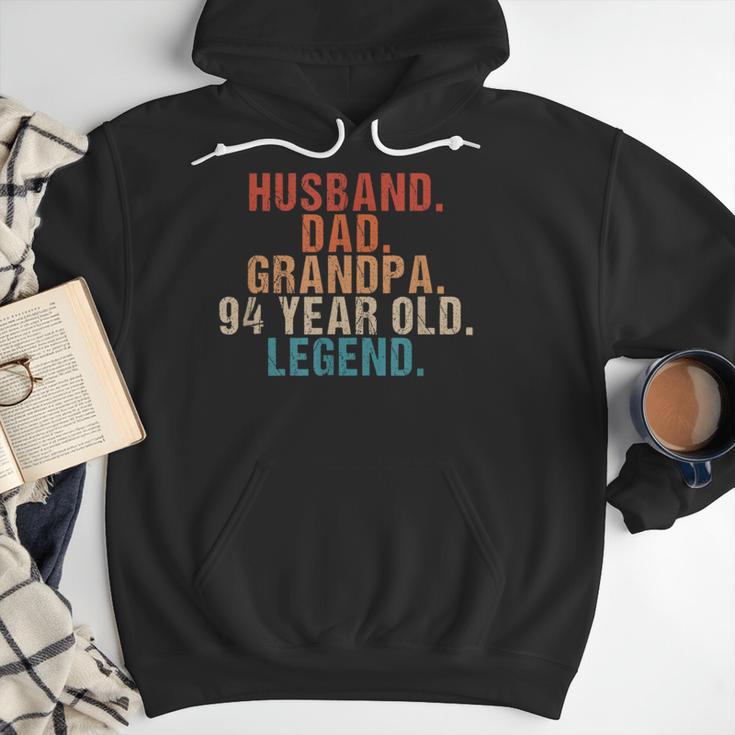 Husband Dad Grandpa 94 Year Old Legend 94th Bday Men Men Hoodie