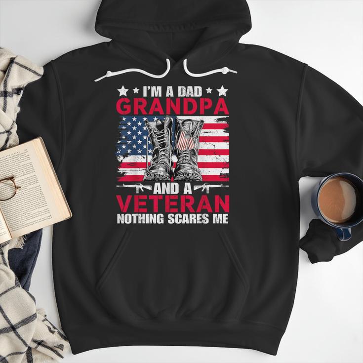 I'm A Dad Grandpa And Veteran Papa Grandpa Fathers Day Men Men Hoodie