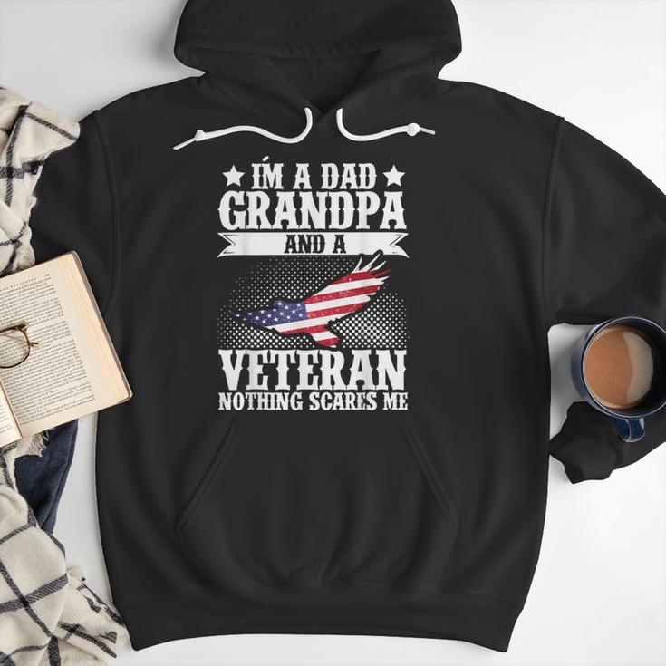 I'm A Dad Grandpa And A Veteran US Flag Veterans Day Men Hoodie