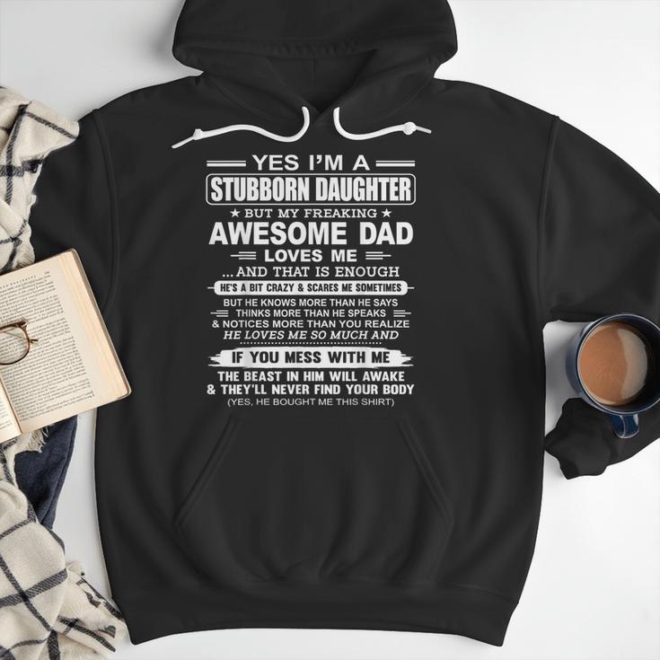 I'm A Stubborn Daughter But My Freaking Awesome Dad Men Hoodie