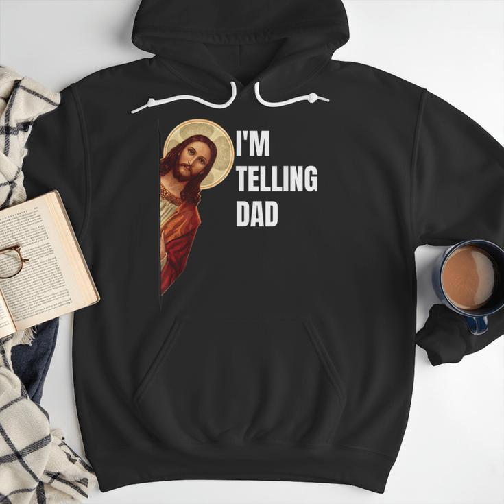 I'm Telling Dad Religious Christian Jesus Meme Men Hoodie
