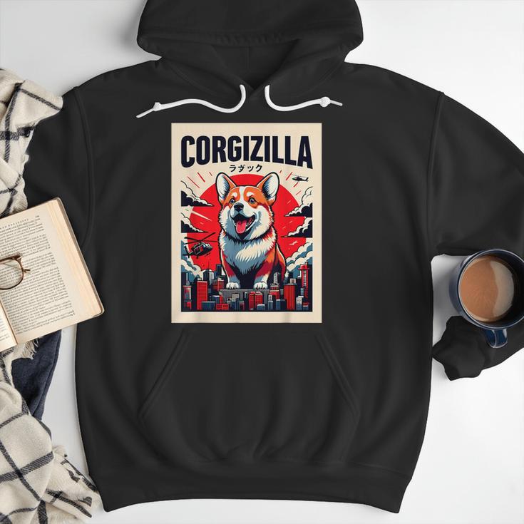 Japanese Art Corgi Dog Mom Dad Men Hoodie