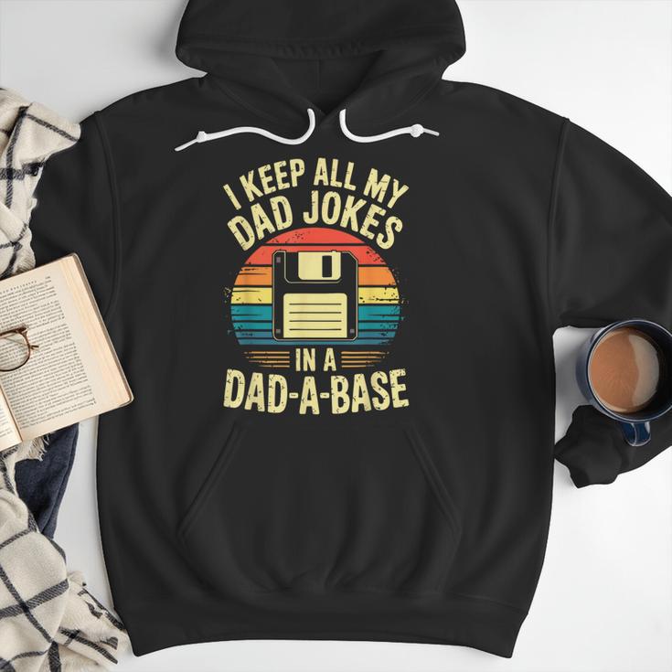 I Keep All My Dad Jokes In A Dad-A-Base Shirt Men Dad Joke Men Hoodie