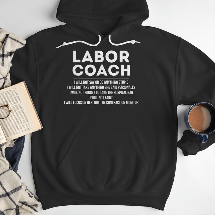 Labor Coach Delivery Checklist For New Dads Men Hoodie