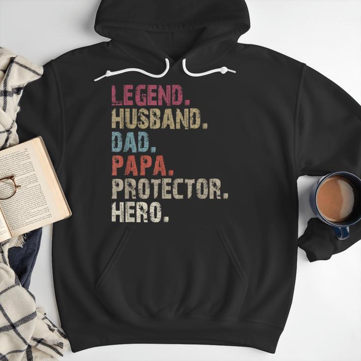 Legend Husband Dad Papa Protector Hero For Dad Men Hoodie