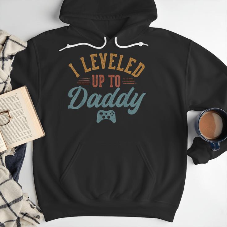 Leveled Up To Daddy Father To Be New Dad Men Hoodie