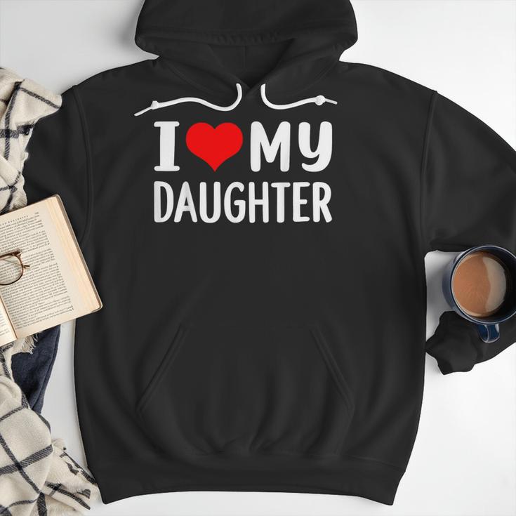 I Love My Daughter Fathers Day For Dad Men Hoodie