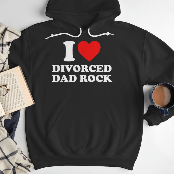 I Love Divorced Dad Rock Joke Men Hoodie I Love Divorced Dad Rock Joke Men Hoodie