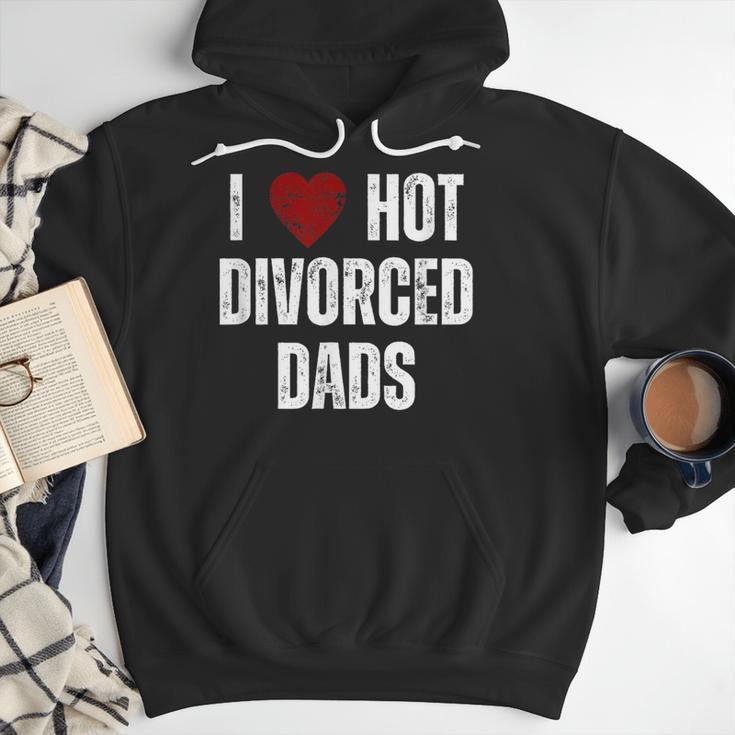 I Love Hot Divorced Dads Red Hearts Men Hoodie