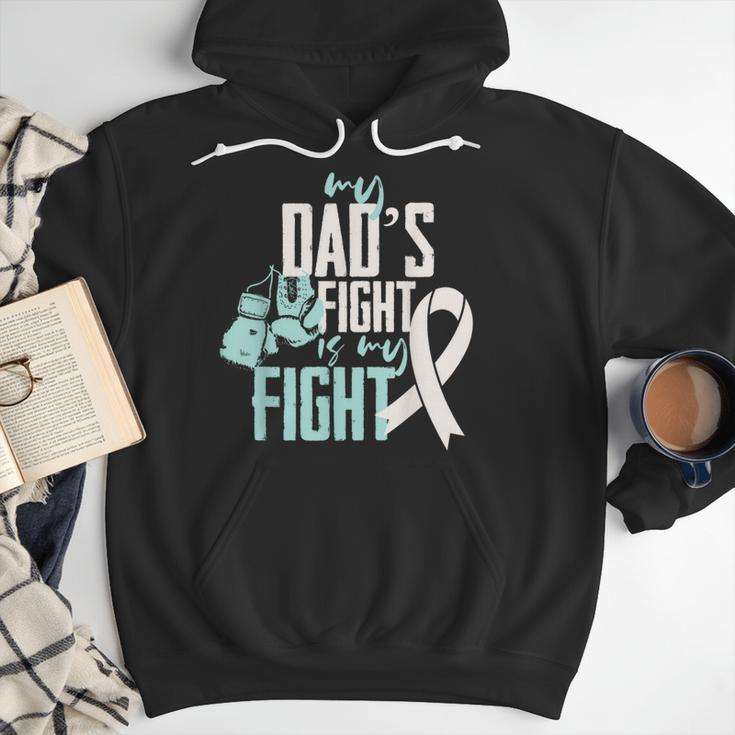 Lung Cancer Dad Ribbon Men Hoodie
