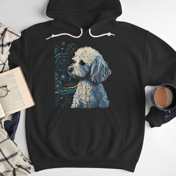 Maltipoo Starry Night Van Gogh Maltipoo Mom Dad Owner Men Hoodie