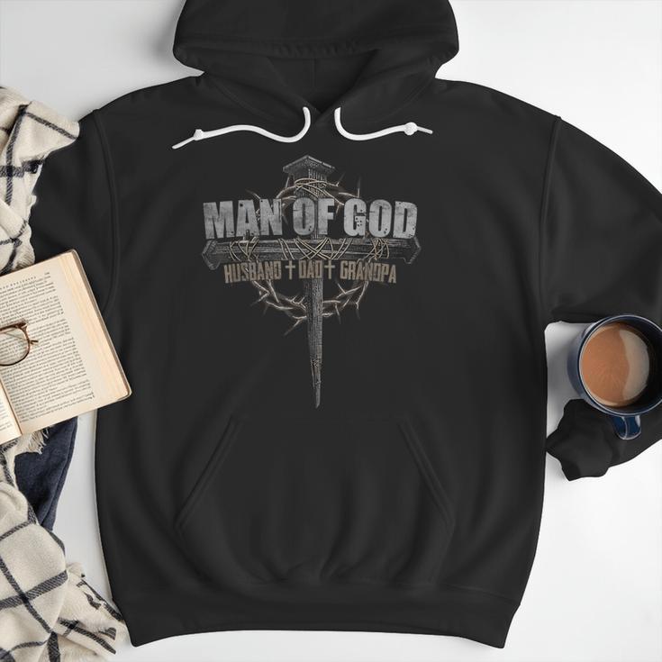 Man Of God Husband Dad Grandpa Cross Christian Men Hoodie Man Of God Husband Dad Grandpa Cross Christian Men Hoodie