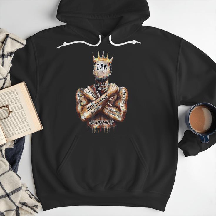 I Am Man King Powerful Dad Afro Melanin Black History Men Hoodie