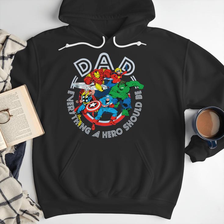 Marvel Comics Retro Classic Father's Day Avengers Hero Dad Men Hoodie