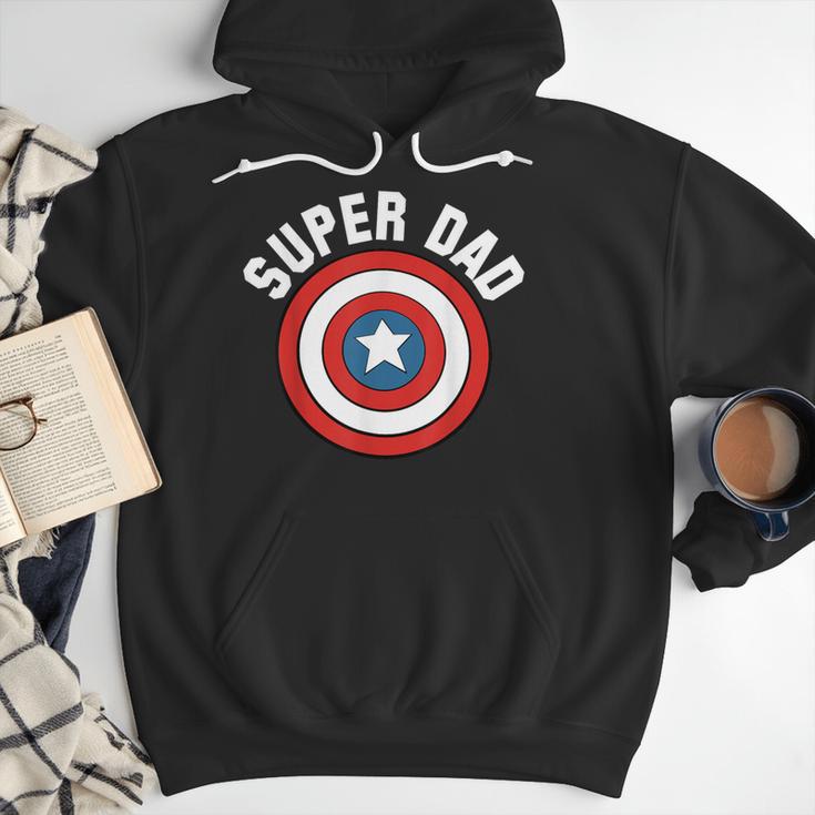 Marvel Father's Day Super Dad Captain America Shield Men Hoodie