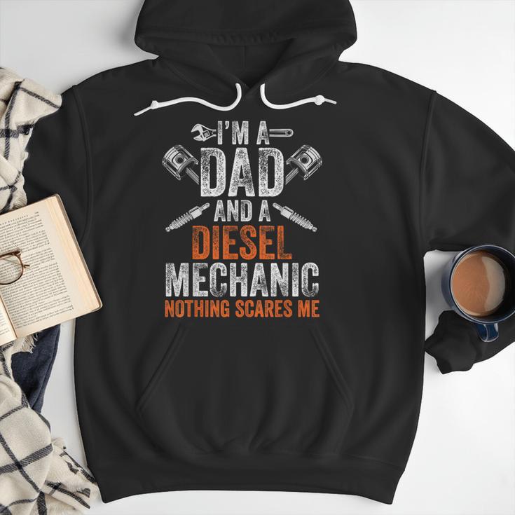 For Men Father's Day Halloween Diesel Mechanic Dad Men Hoodie