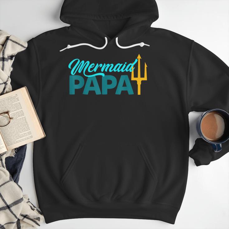 Mermaid Dad Mermaid Papa Grandpa Security Party Small Men Hoodie