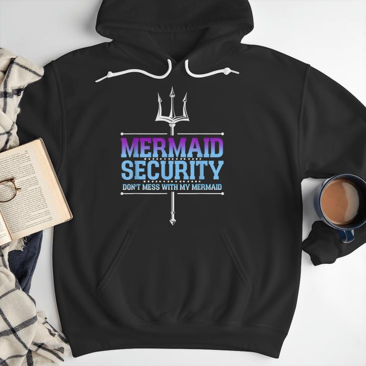 Mermaid Security Merman Merdad Mermaid Squad Fathers Day Dad Men Hoodie