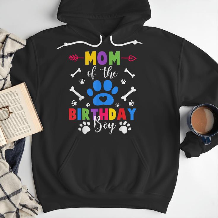 Mom And Dad Mom Of The Birthday Boy Dog Paw Family Matching Men Hoodie
