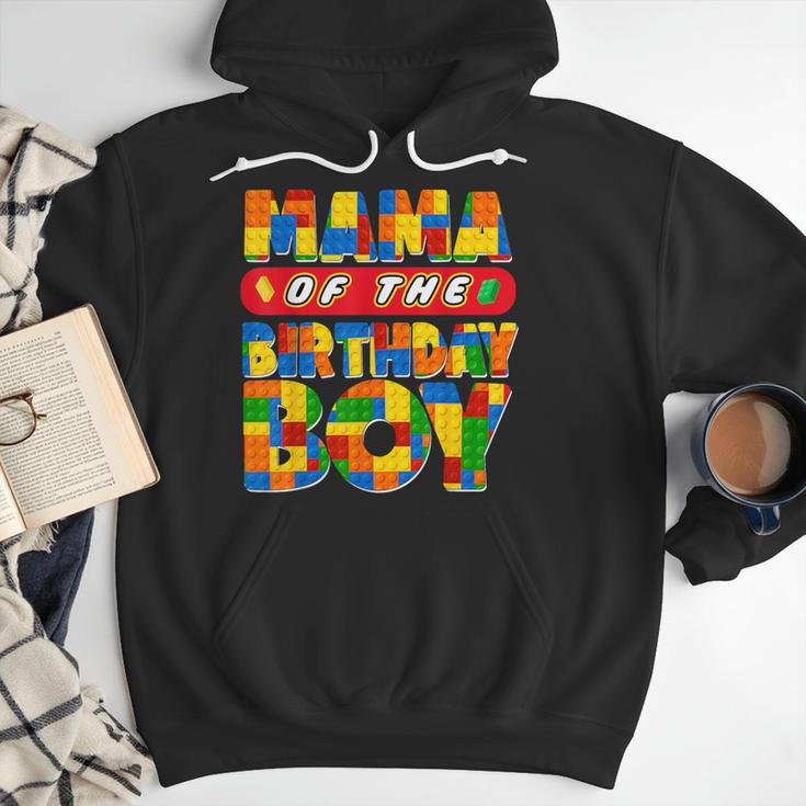 Mom And Dad Mama Birthday Boy Building Bricks Family Party Men Hoodie