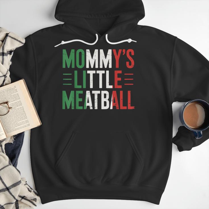 Mommy's Little Meatball Italian Quote Family Dad Mom Kids Men Hoodie