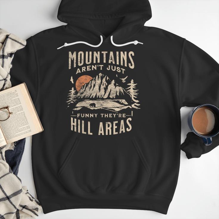 Mountains Aren't They'Re Hill Areas Dad Joke Word Pun Men Hoodie