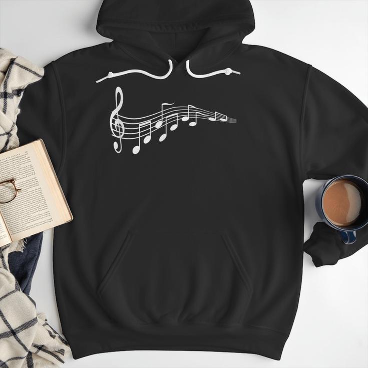 Musical Notes Music Dad Text In Treble Clef T-Shirt T-Shirt Men Hoodie