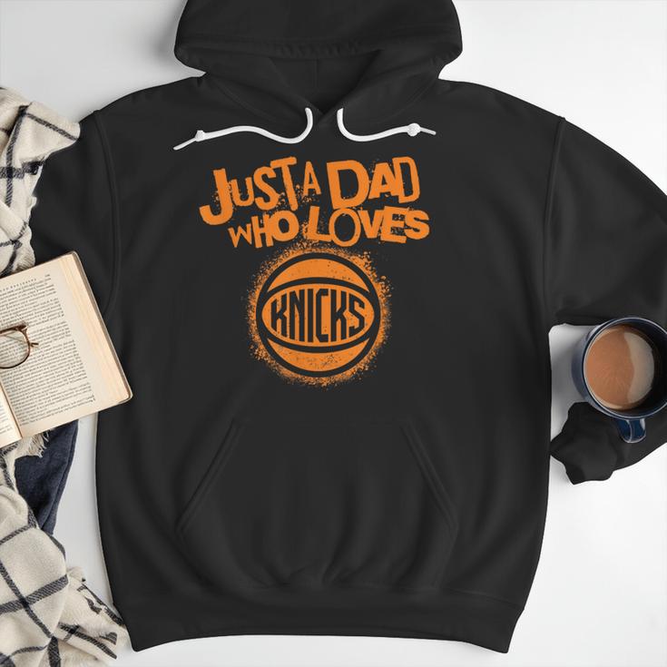 NBA New York Knicks Father's Day Just A Dad Who Loves Men Hoodie