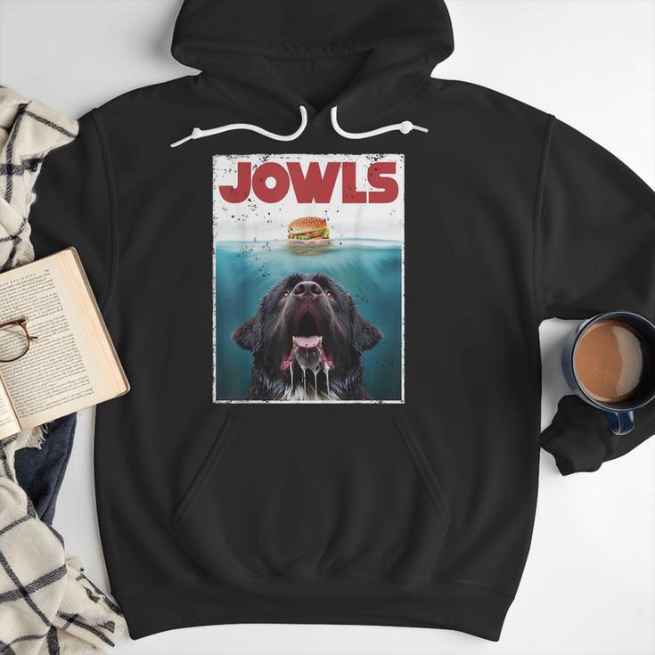 Newfoundland Dog Newfie Lab Jowls Burger Dog Mom Dad Men Hoodie
