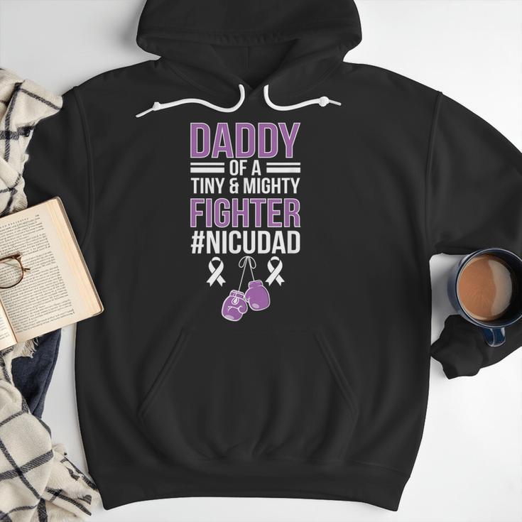 NICU Dad Micro Preemie Baby Dad Of NICU Warrior Appreciation Men Hoodie