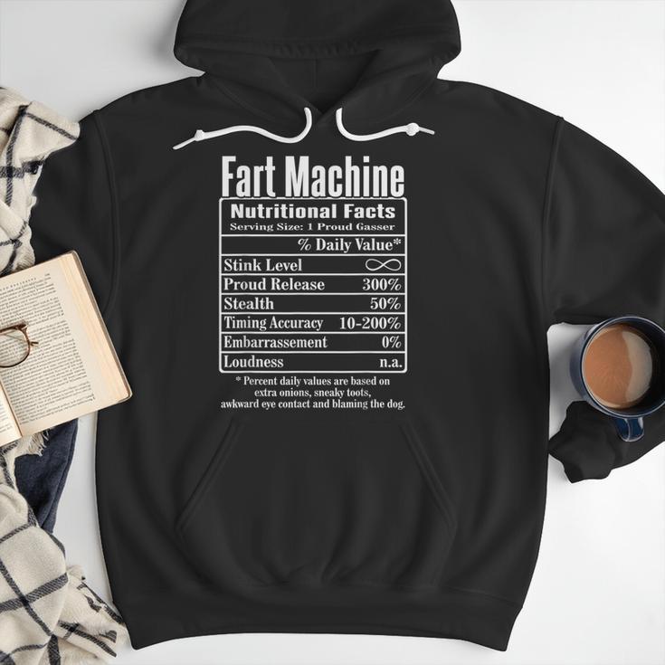 Nutrion Facts Fart Machine Dad Jokes Farting Humor Men Hoodie