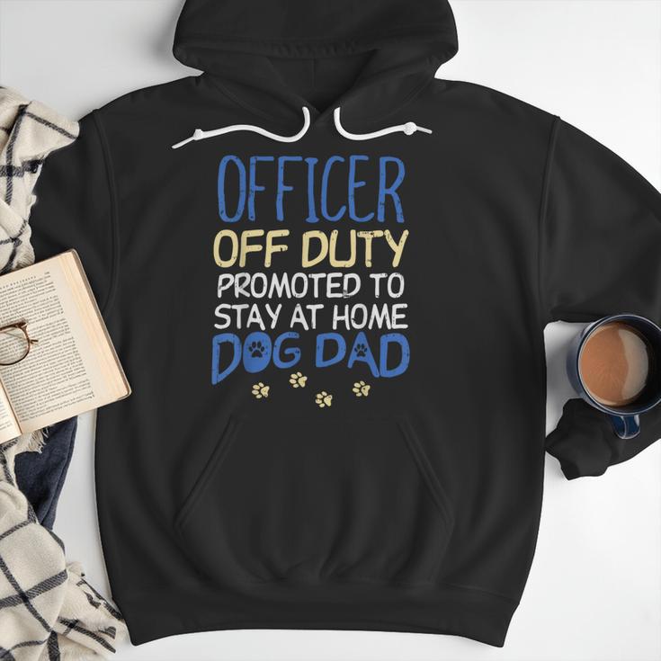 Officer Off Duty Dog Dad Cop Police Retirement Men Hoodie