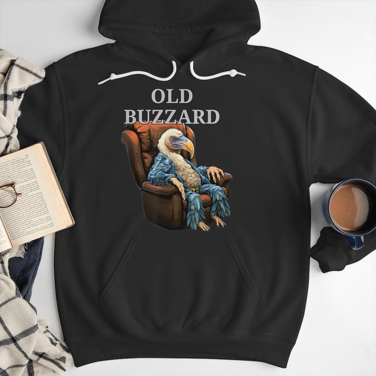 Old Buzzard Bird Old Man Grandpa Recliner Dads Joke Men Hoodie