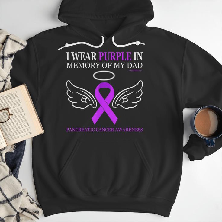 Pancreatic Cancer I Wear Purple In Memory Of My Dad Men Hoodie Pancreatic Cancer I Wear Purple In Memory Of My Dad Men Hoodie