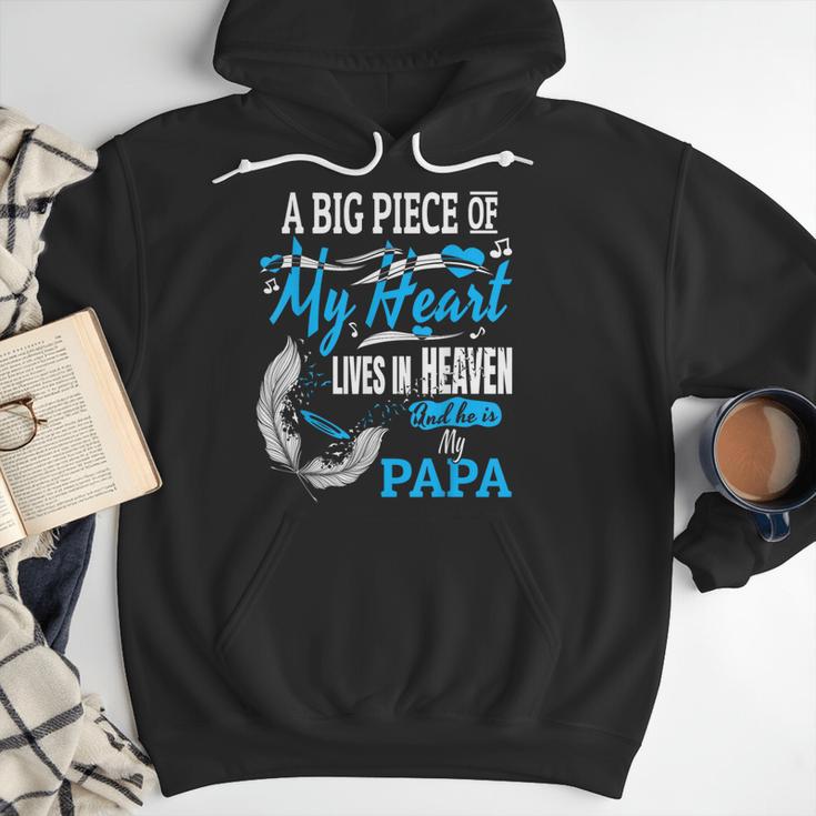 My Papa Lives In Heaven Shirt Memorial Day Papa Dad Grandpa Men Hoodie