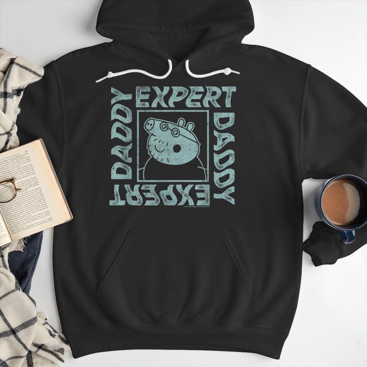 Peppa Pig Father's Day Expert Daddy Vintage Faded Box Logo Men Hoodie