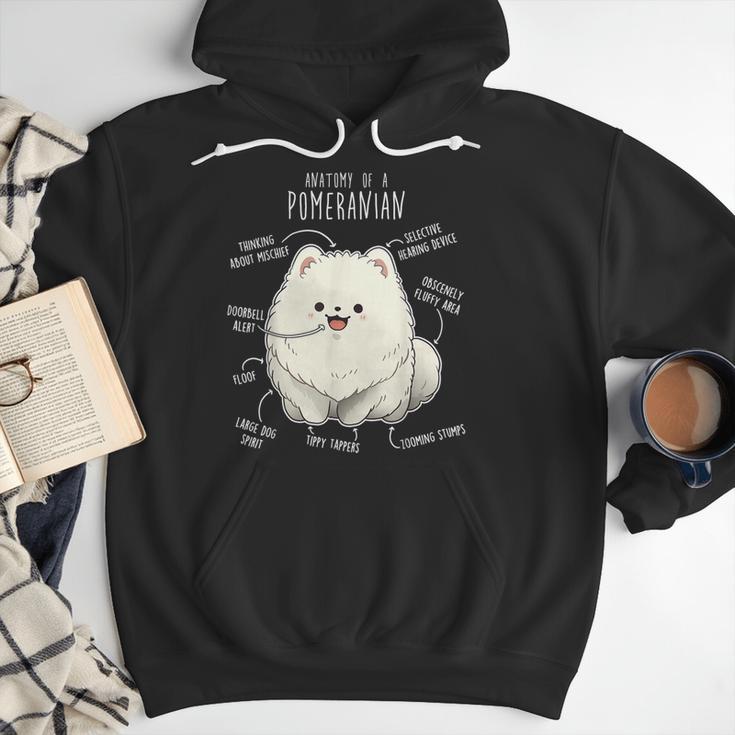 Pomeranian Anatomy Cute Pet Pom Mom Dog Dad For Men Women Girls Kids Men Hoodie