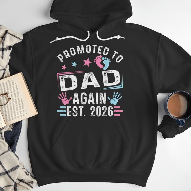 Promoted To Dad Again Est 2026 Vintage Dad Men Hoodie