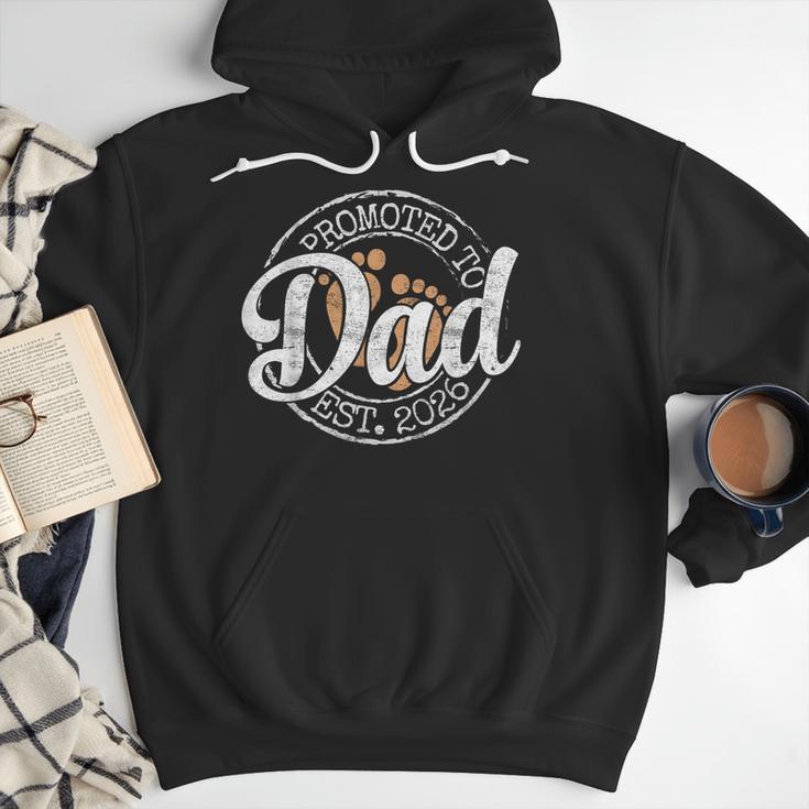 Promoted To Dad Est 2026 Stamp First Time Daddy To Be Men Hoodie