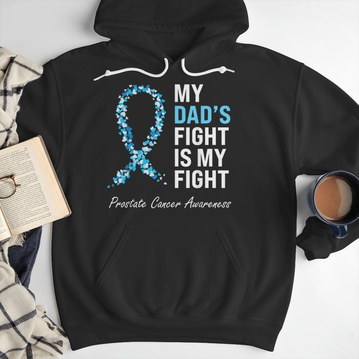 Prostate Cancer Awareness Light Blue Ribbon Dad Survivor Men Hoodie