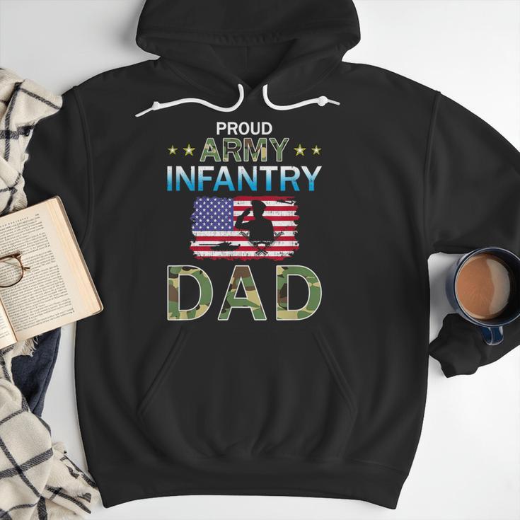 Proud Army Dad-Army Infantry Dad Camouflage Graphics Army Men Hoodie