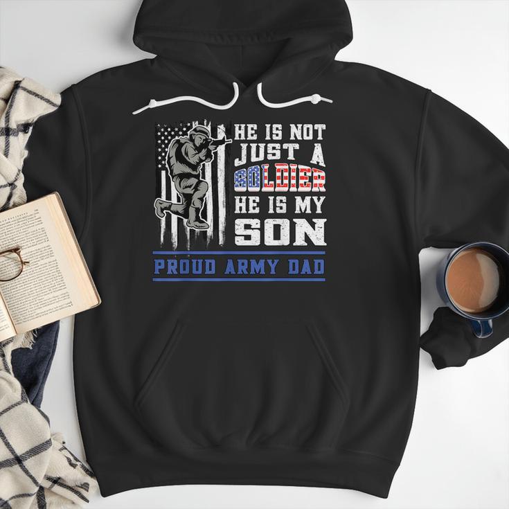 Proud Army Dad Soldier Son Patriotic Veterens Men Hoodie