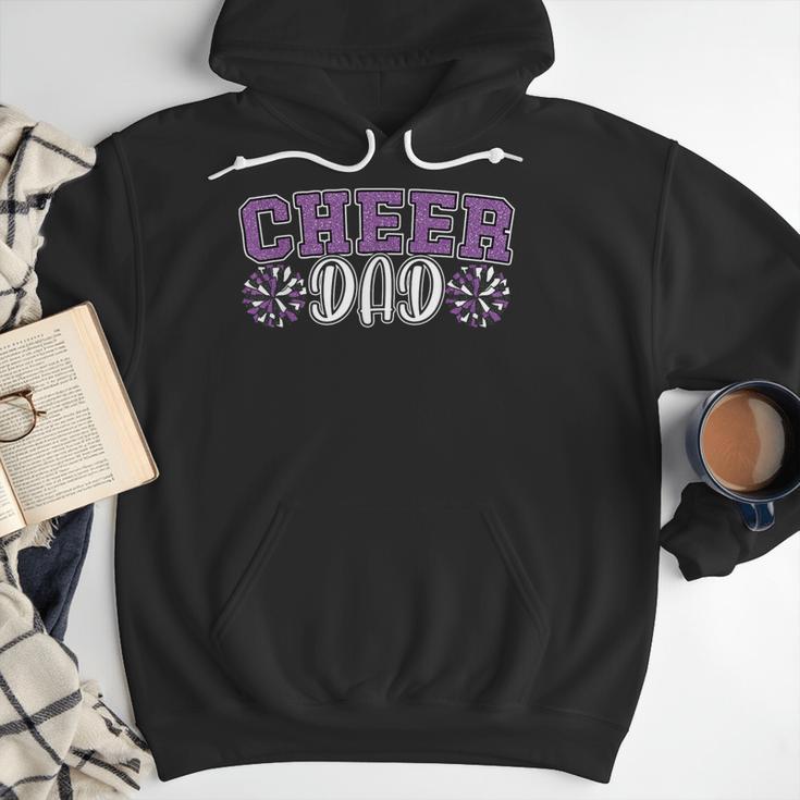 Proud Cheer Dad My Favorite Cheerleader Calls Me Dad Purple Men Hoodie