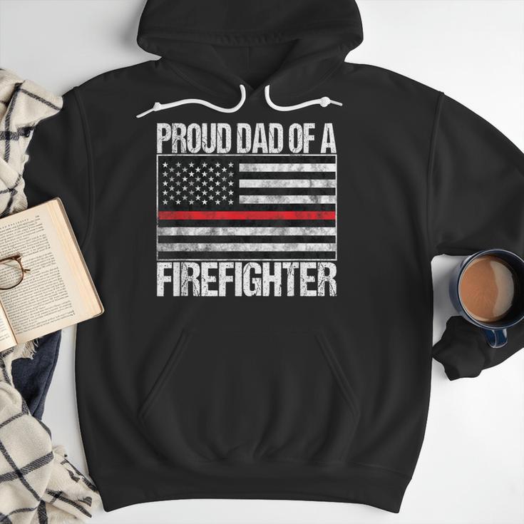 Proud Dad Of a Firefighter Fireman Parent Men Hoodie