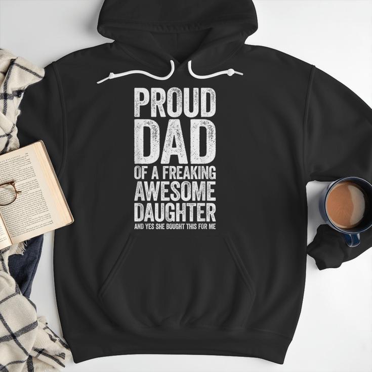 Proud Dad Of A Freaking Awesome Daughter Shirt Fathers Day Men Hoodie