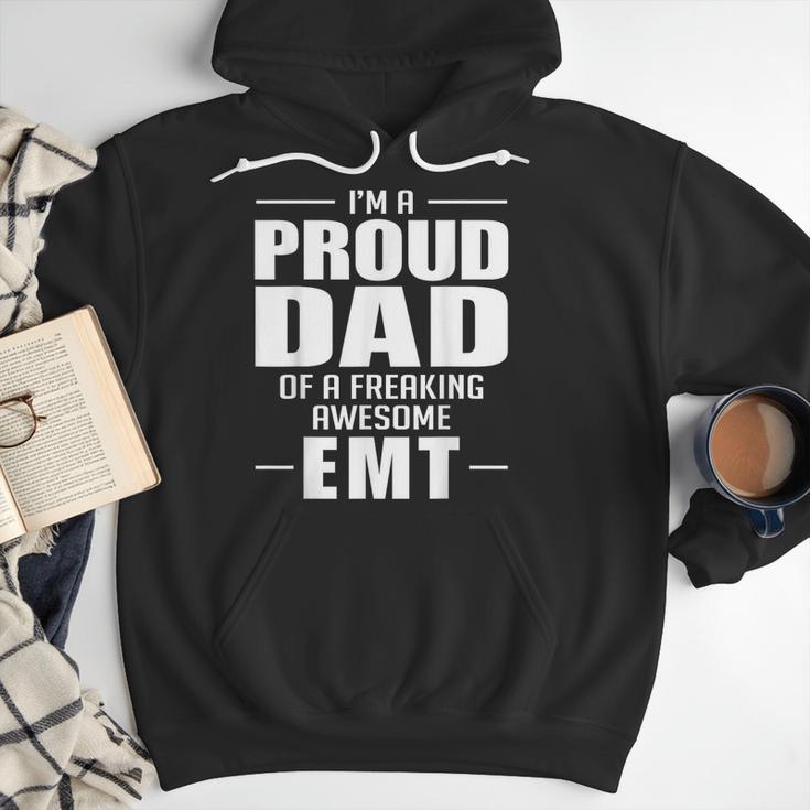 Proud Dad Of a Freaking Awesome EMT Emergency Medical Men Hoodie