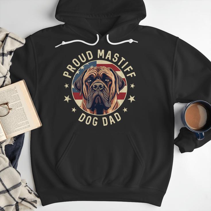 Proud Mastiff Dad American Flag Patriotic Mastiff Dad Men Hoodie